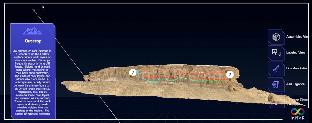 VR tools designed for geological analysis and interpretation
